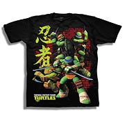 Teenage Mutant Ninja Turtles Ninjutsu Kanji Black T-Shirt